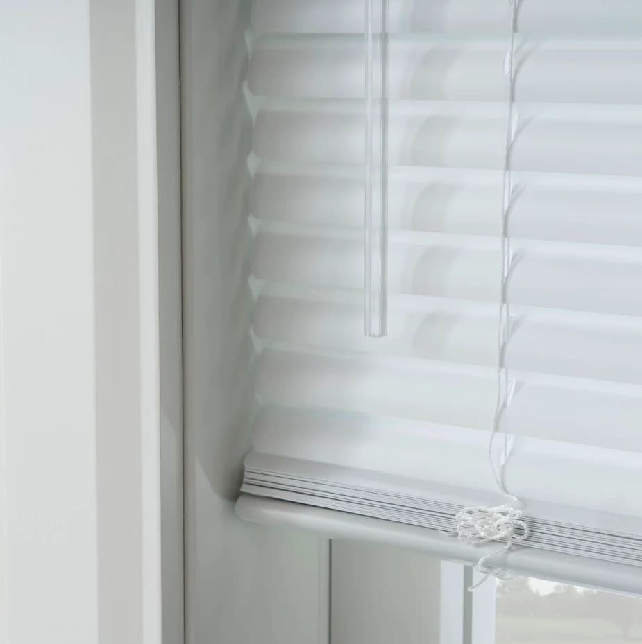 Faux wood close-up with visible slat texture